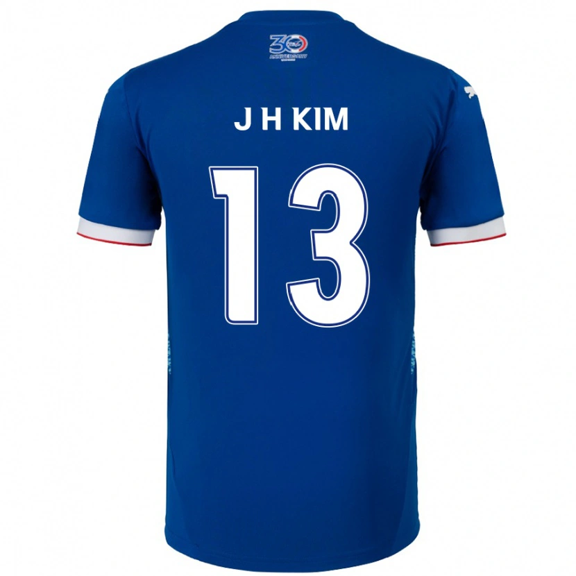 Danxen Heren Jung-Hoon Kim #13 Koningsblauw Wit Thuisshirt Thuistenue 2025/26 T-Shirt