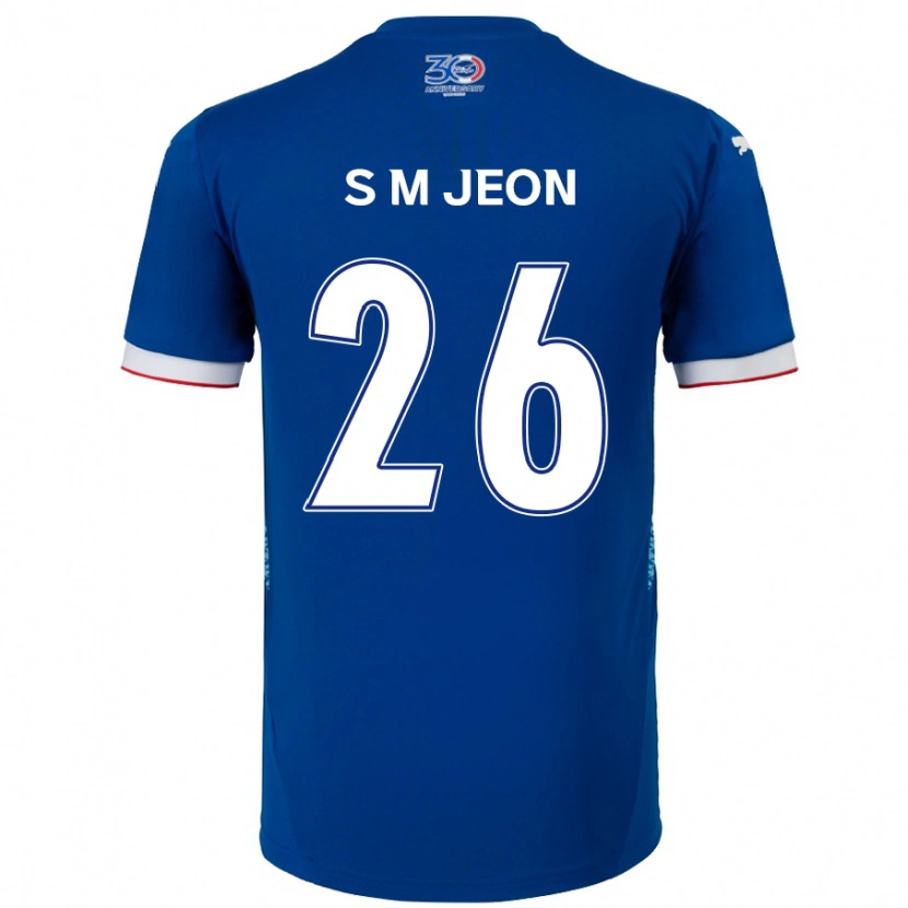 Danxen Heren Min-Seung Jeon #26 Koningsblauw Wit Thuisshirt Thuistenue 2025/26 T-Shirt