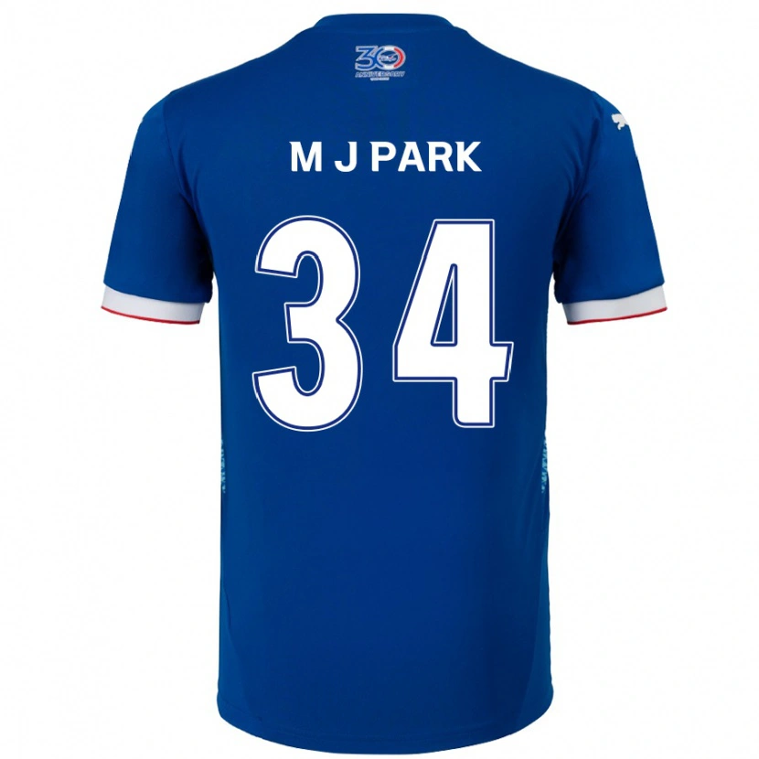 Danxen Heren Ji-Min Park #34 Koningsblauw Wit Thuisshirt Thuistenue 2025/26 T-Shirt