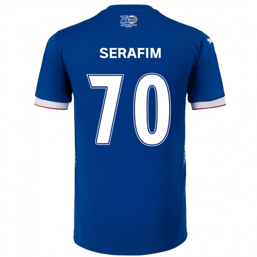 Danxen Heren Matheus Serafim #70 Koningsblauw Wit Thuisshirt Thuistenue 2025/26 T-Shirt