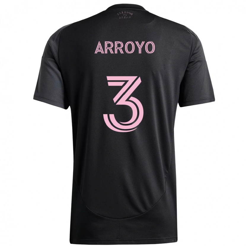Danxen Heren Dixon Arroyo #3 Zwart Roze Uitshirt Uittenue 2025/26 T-Shirt