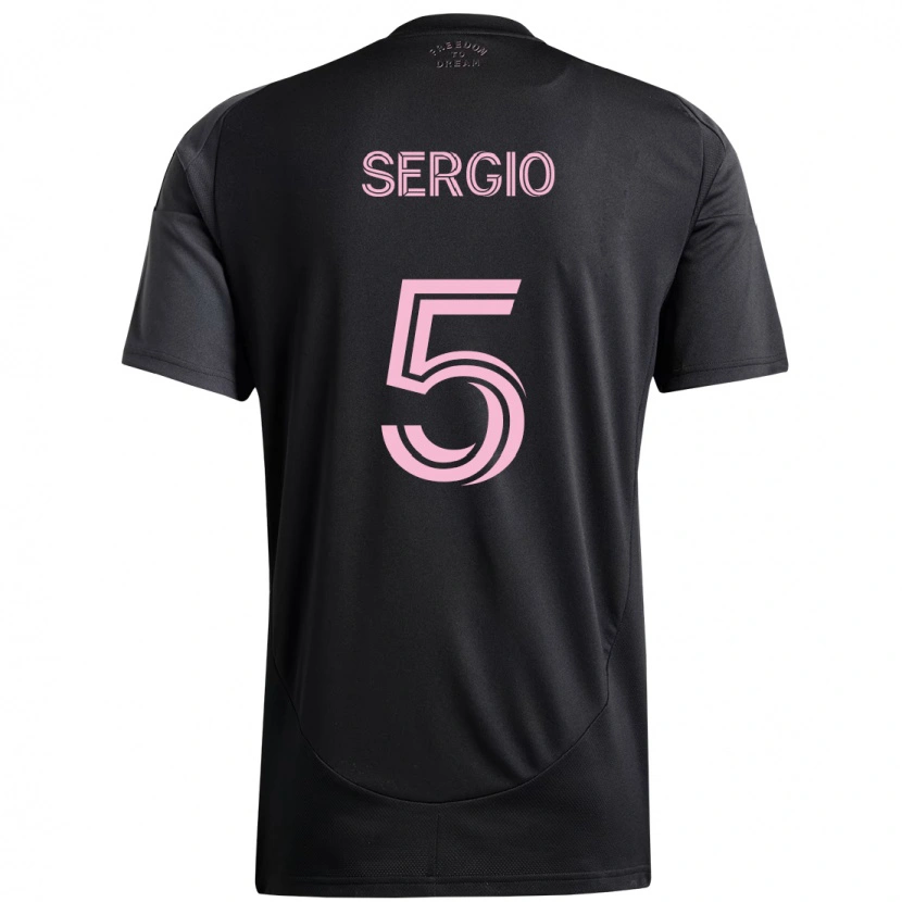 Danxen Heren Sergio Busquets #5 Zwart Roze Uitshirt Uittenue 2025/26 T-Shirt