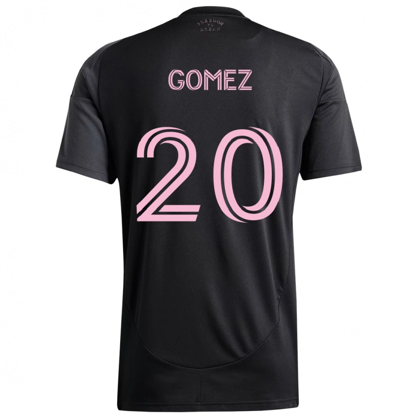 Danxen Heren Diego Gómez #20 Zwart Roze Uitshirt Uittenue 2025/26 T-Shirt