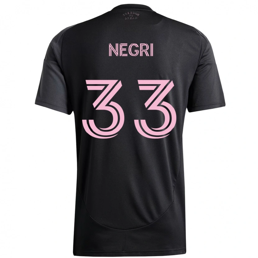 Danxen Heren Franco Negri #33 Zwart Roze Uitshirt Uittenue 2025/26 T-Shirt