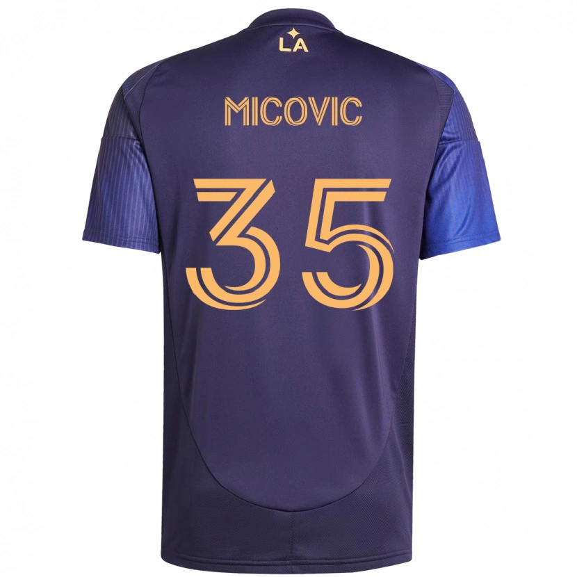 Danxen Heren Novak Micovic #35 Paars Blauw Uitshirt Uittenue 2025/26 T-Shirt