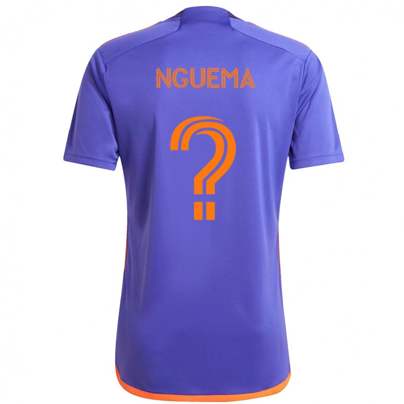 Danxen Heren David Nguema #0 Paars Oranje Uitshirt Uittenue 2025/26 T-Shirt