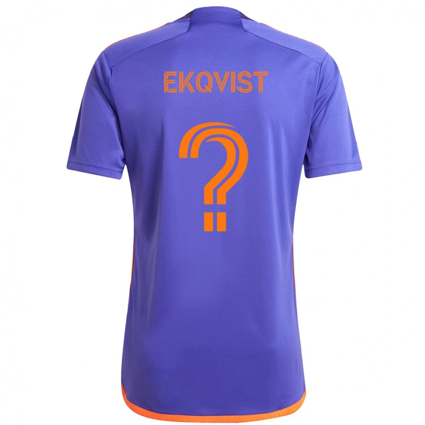 Danxen Heren Akseli Ekqvist #0 Paars Oranje Uitshirt Uittenue 2025/26 T-Shirt