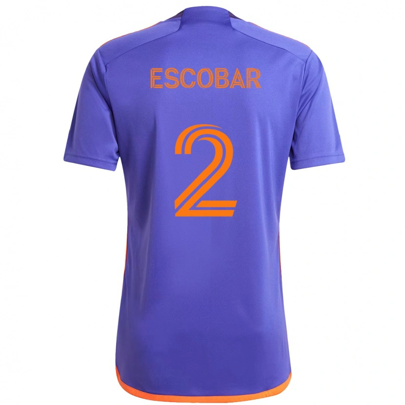 Danxen Heren Franco Escobar #2 Paars Oranje Uitshirt Uittenue 2025/26 T-Shirt