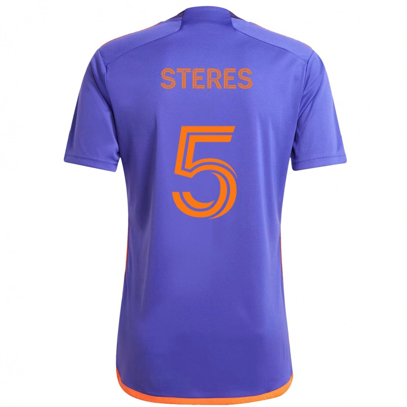 Danxen Heren Daniel Steres #5 Paars Oranje Uitshirt Uittenue 2025/26 T-Shirt