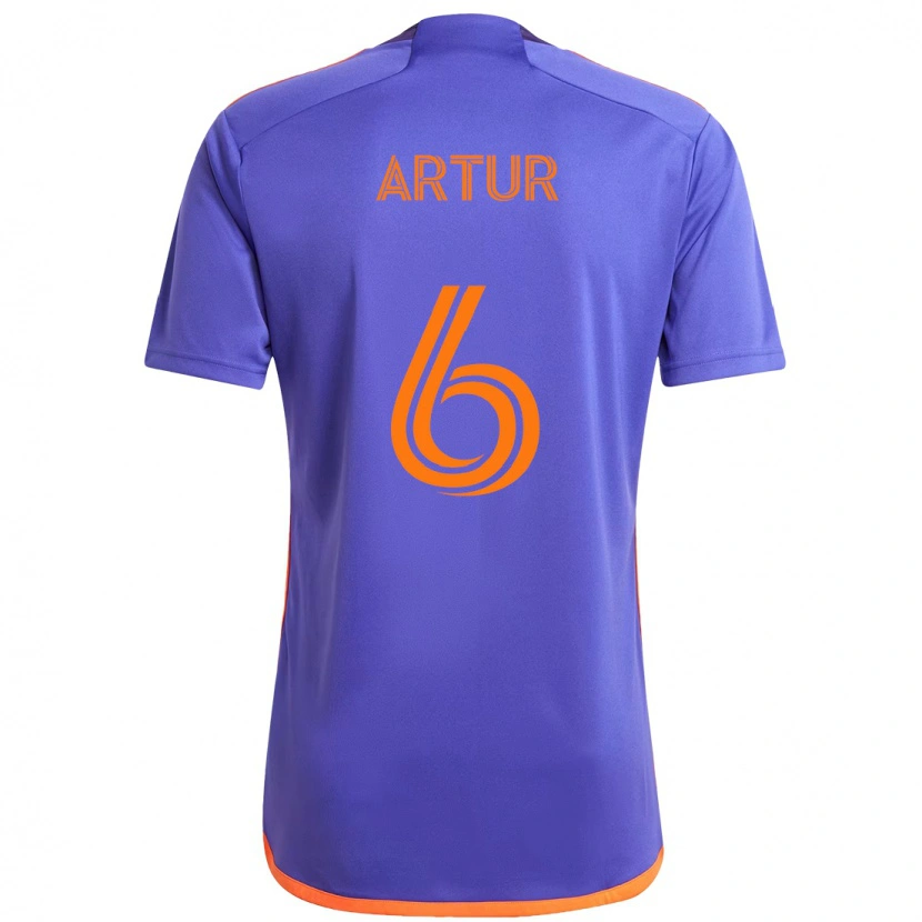 Danxen Heren Artur #6 Paars Oranje Uitshirt Uittenue 2025/26 T-Shirt
