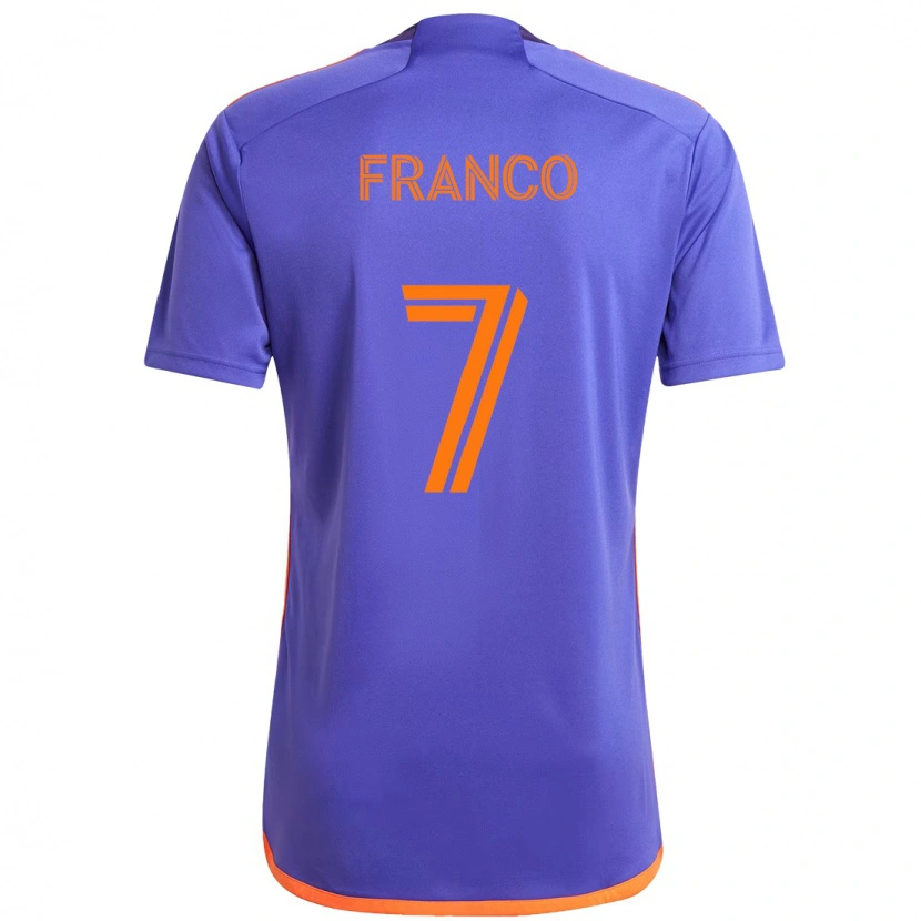 Danxen Heren Iván Franco #7 Paars Oranje Uitshirt Uittenue 2025/26 T-Shirt