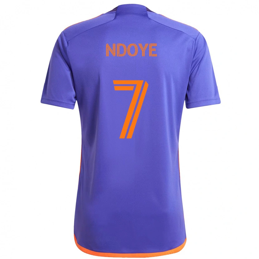 Danxen Heren Papa Ndoye #7 Paars Oranje Uitshirt Uittenue 2025/26 T-Shirt