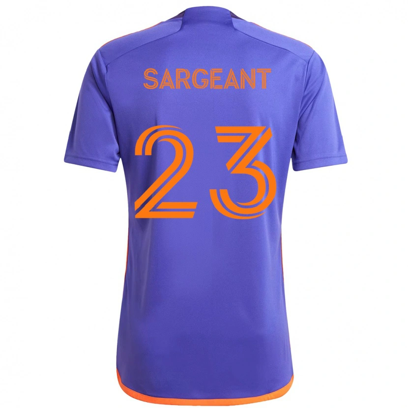 Danxen Heren Kieran Sargeant #23 Paars Oranje Uitshirt Uittenue 2025/26 T-Shirt