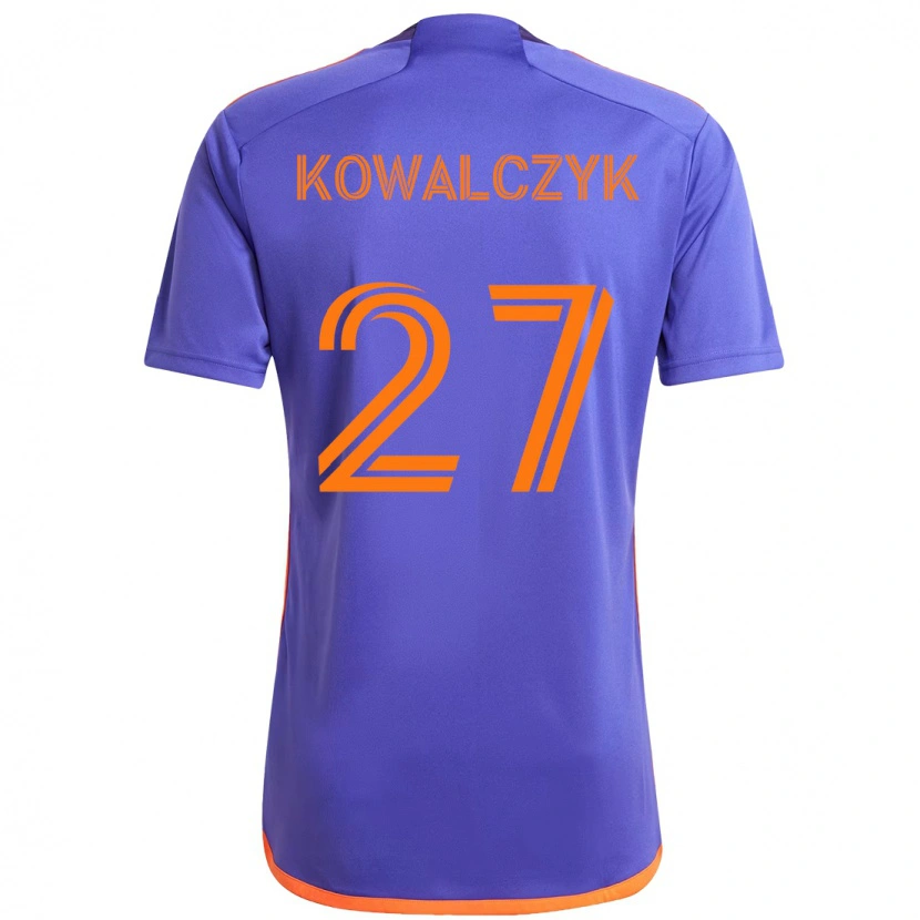 Danxen Heren Sebastian Kowalczyk #27 Paars Oranje Uitshirt Uittenue 2025/26 T-Shirt