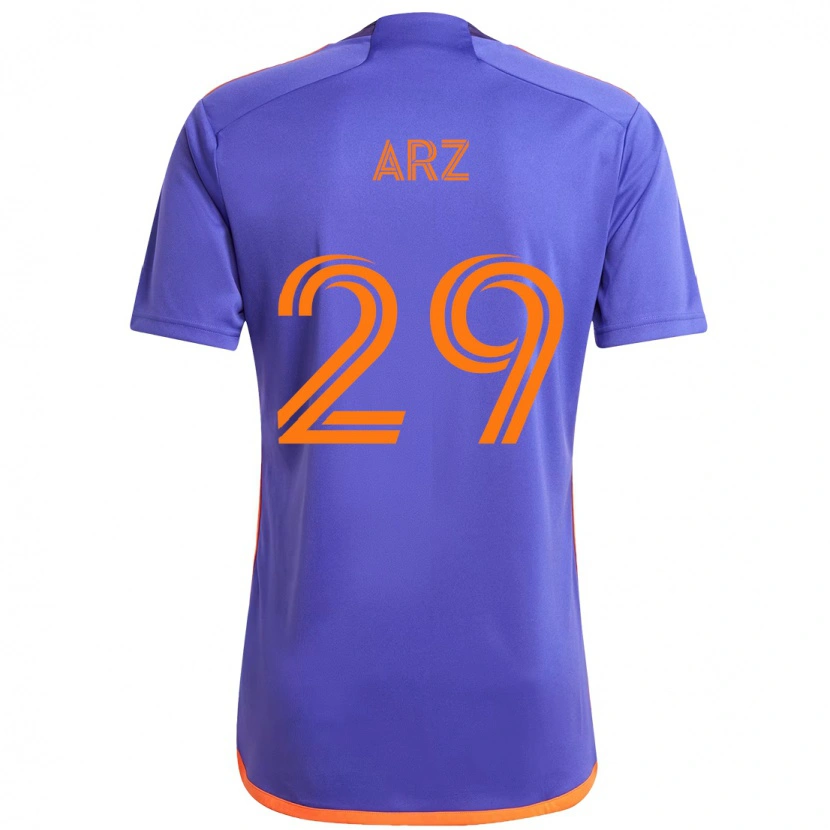 Danxen Heren Exon Arzú #29 Paars Oranje Uitshirt Uittenue 2025/26 T-Shirt