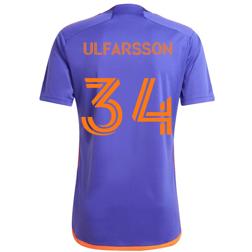 Danxen Heren Thor Úlfarsson #34 Paars Oranje Uitshirt Uittenue 2025/26 T-Shirt