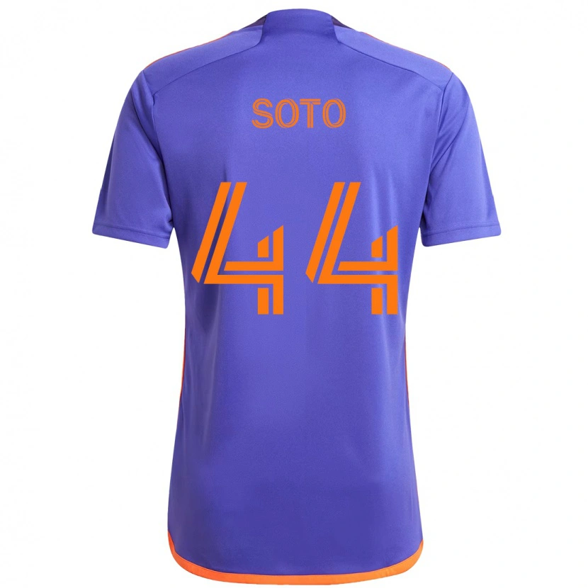 Danxen Heren Ezekiel Soto #44 Paars Oranje Uitshirt Uittenue 2025/26 T-Shirt