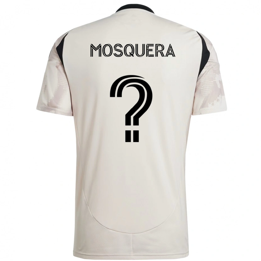 Danxen Heren Rafael Mosquera #0 Beige Zwart Uitshirt Uittenue 2025/26 T-Shirt