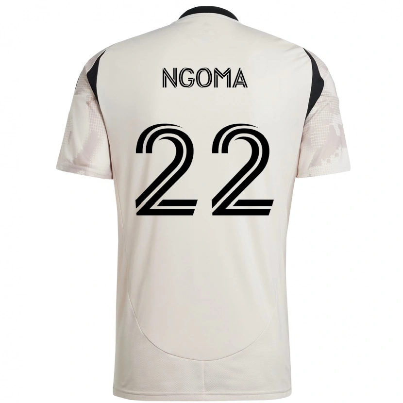 Danxen Heren Serge Ngoma Jr. #22 Beige Zwart Uitshirt Uittenue 2025/26 T-Shirt