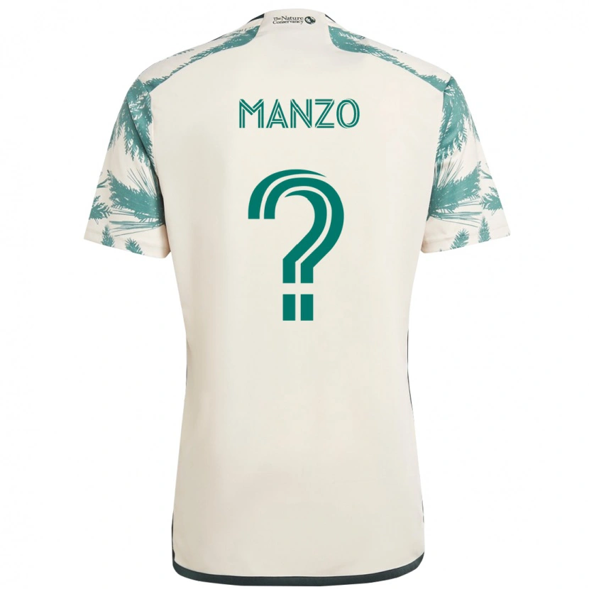 Danxen Heren Alexis Manzo #0 Beige Groen Uitshirt Uittenue 2025/26 T-Shirt