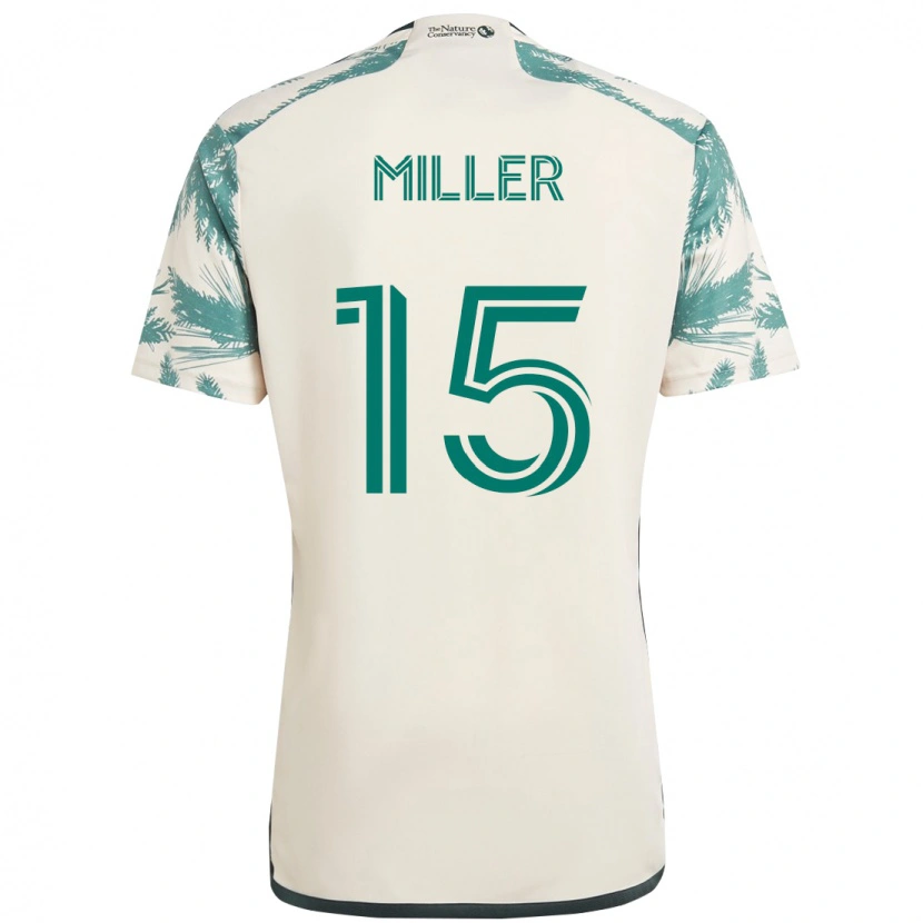 Danxen Heren Eric Miller #15 Beige Groen Uitshirt Uittenue 2025/26 T-Shirt