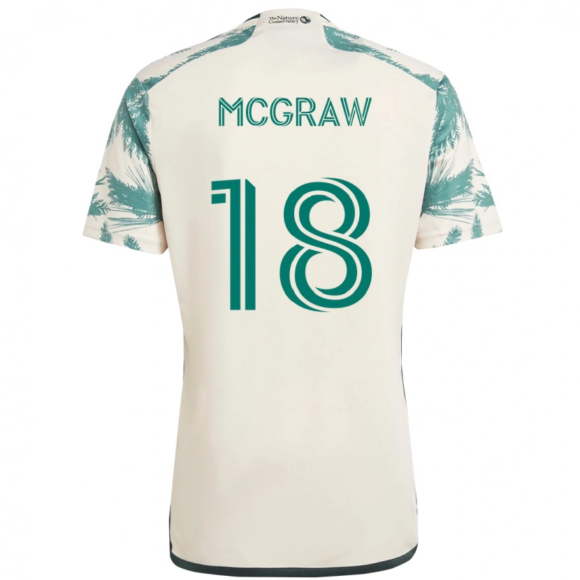 Danxen Heren Zac Mcgraw #18 Beige Groen Uitshirt Uittenue 2025/26 T-Shirt