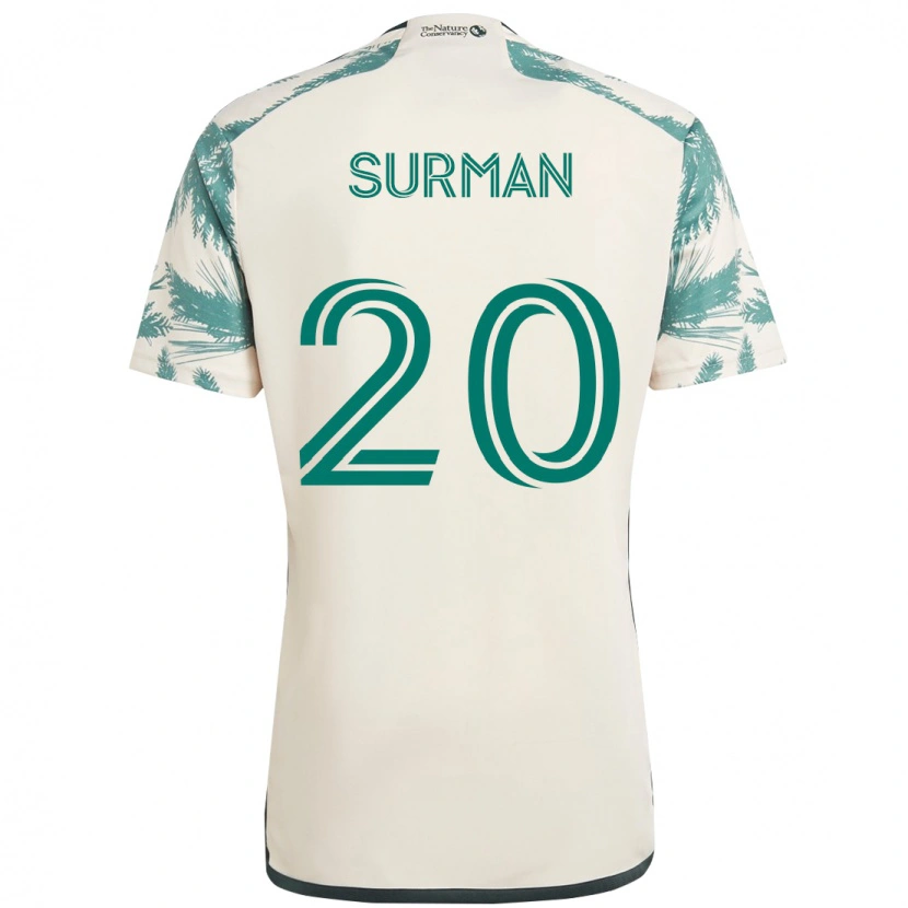 Danxen Heren Finn Surman #20 Beige Groen Uitshirt Uittenue 2025/26 T-Shirt