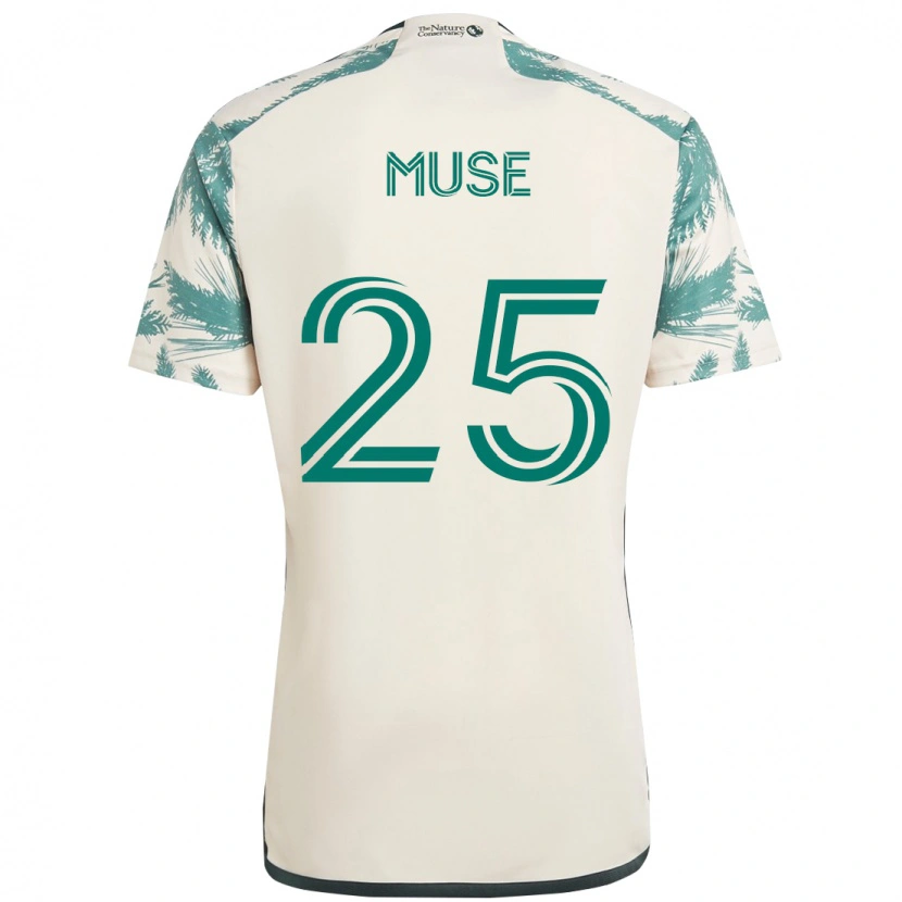 Danxen Heren Trey Muse #25 Beige Groen Uitshirt Uittenue 2025/26 T-Shirt