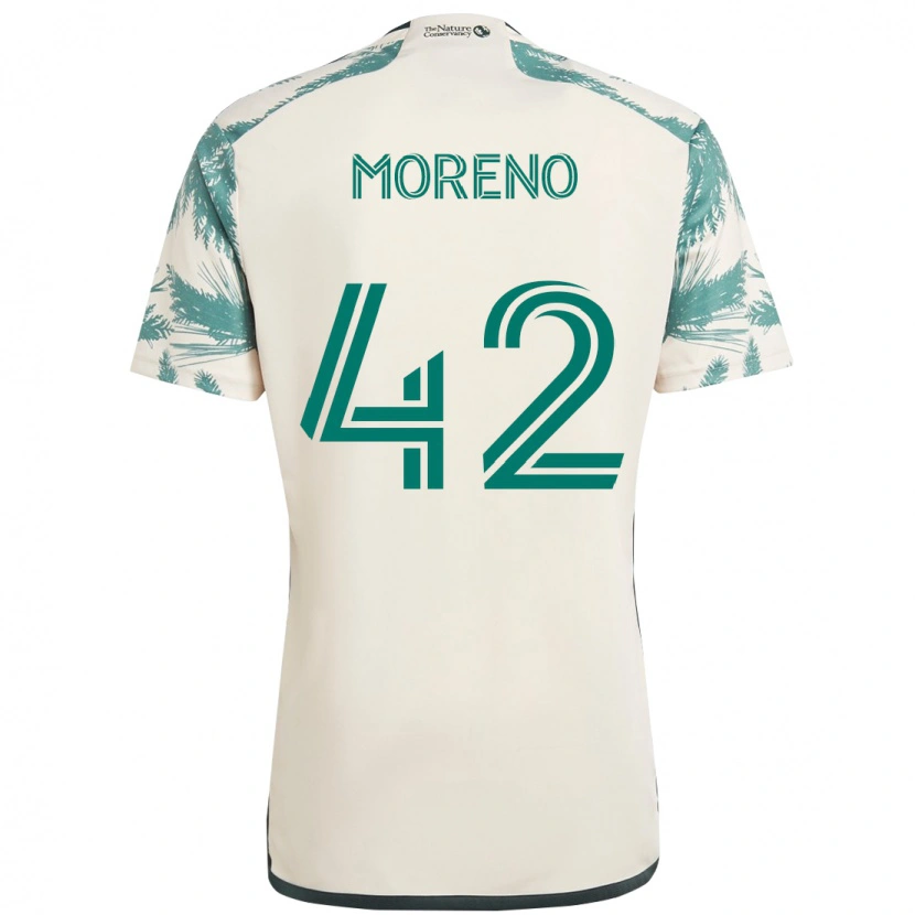 Danxen Heren Alexis Moreno #42 Beige Groen Uitshirt Uittenue 2025/26 T-Shirt
