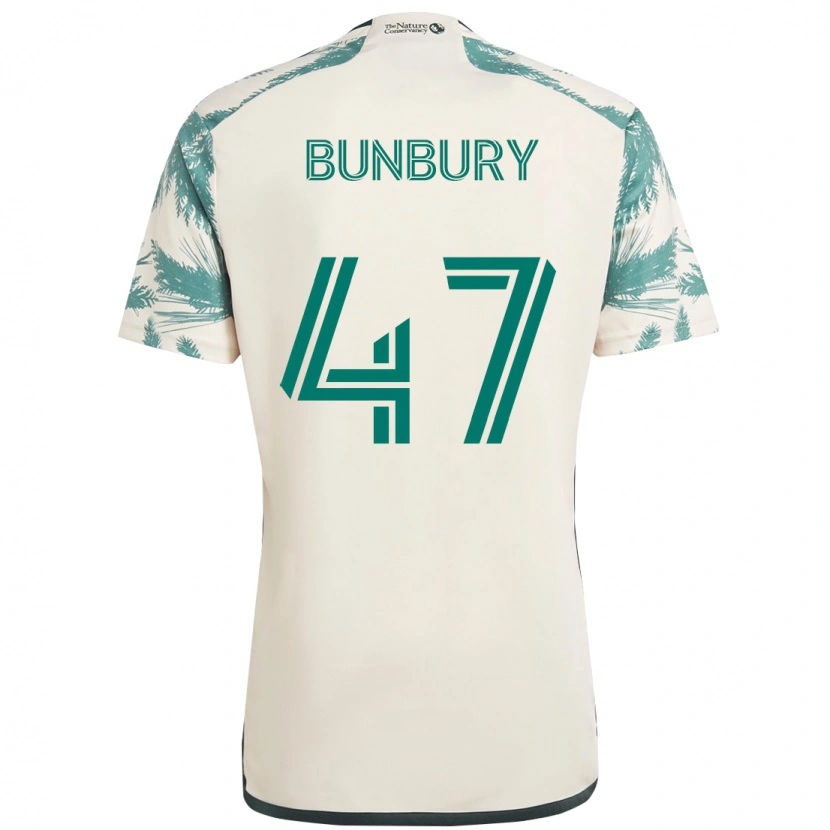 Danxen Heren Mataeo Bunbury #47 Beige Groen Uitshirt Uittenue 2025/26 T-Shirt