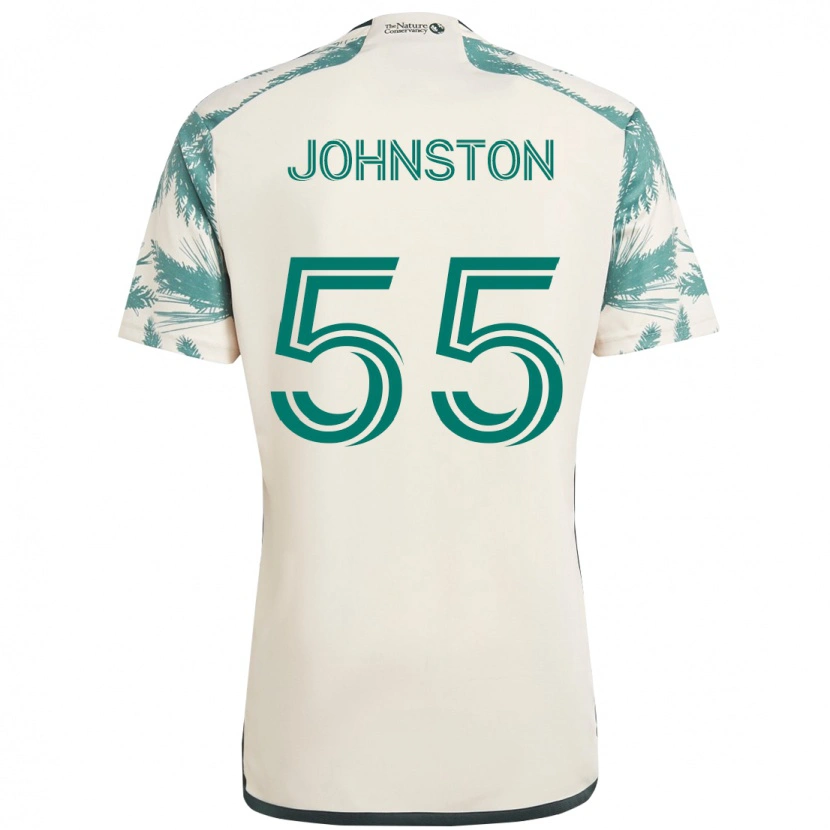 Danxen Heren Malcolm Johnston #55 Beige Groen Uitshirt Uittenue 2025/26 T-Shirt