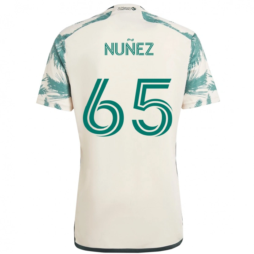 Danxen Heren Daniel Núñez #65 Beige Groen Uitshirt Uittenue 2025/26 T-Shirt