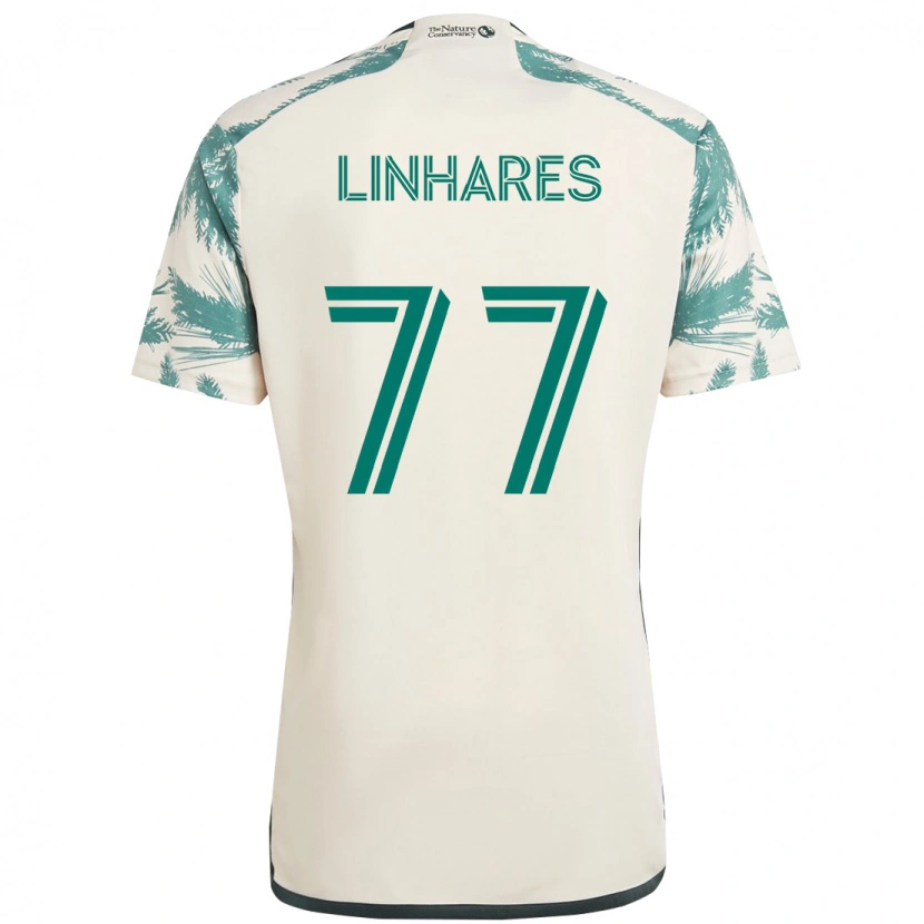 Danxen Heren Kyle Linhares #77 Beige Groen Uitshirt Uittenue 2025/26 T-Shirt