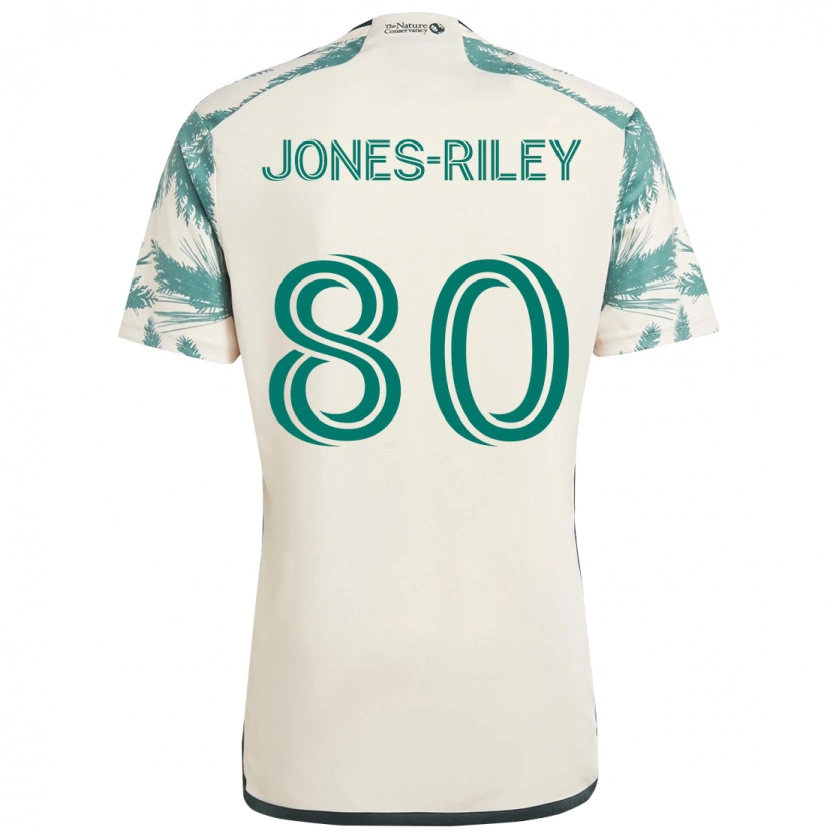 Danxen Heren Jaden Jones-Riley #80 Beige Groen Uitshirt Uittenue 2025/26 T-Shirt