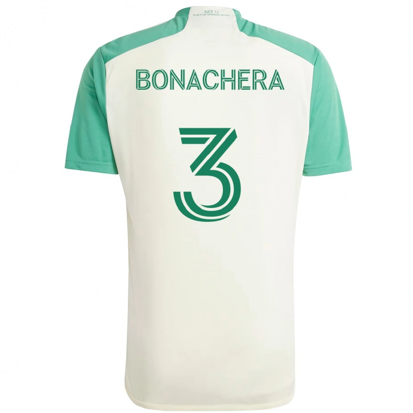 Danxen Heren Rubén Bonachera #3 Wit Groen Uitshirt Uittenue 2025/26 T-Shirt