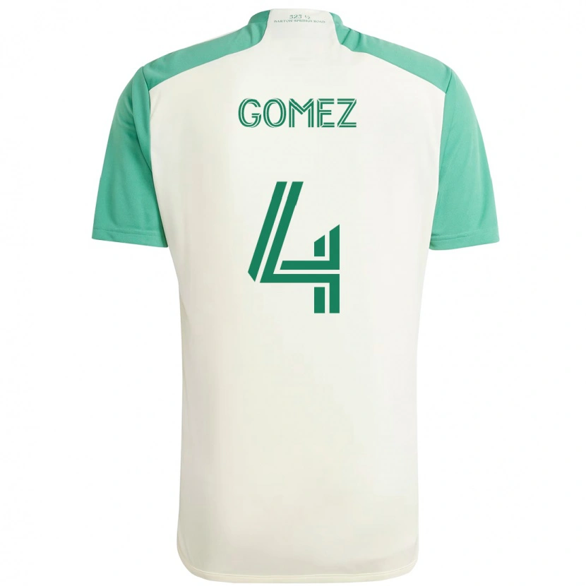 Danxen Heren Antonio Gomez #4 Wit Groen Uitshirt Uittenue 2025/26 T-Shirt