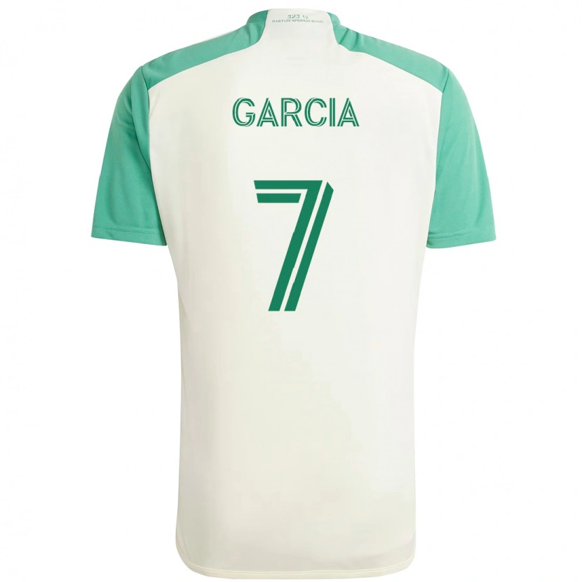 Danxen Heren Anthony García #7 Wit Groen Uitshirt Uittenue 2025/26 T-Shirt