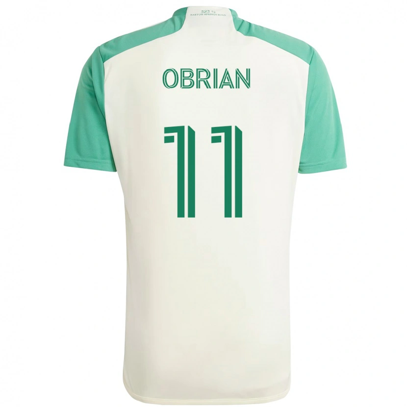 Danxen Heren Jáder Obrian #11 Wit Groen Uitshirt Uittenue 2025/26 T-Shirt