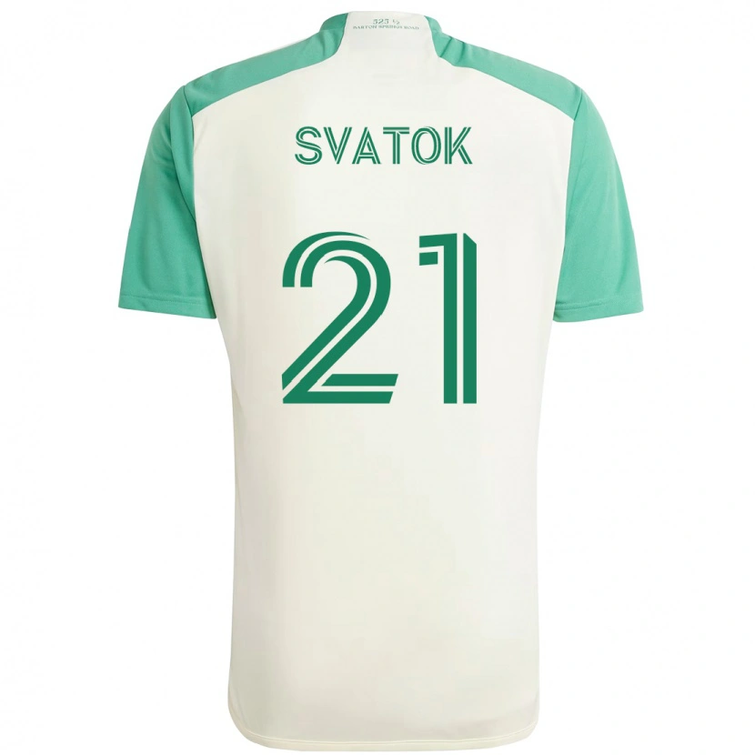 Danxen Heren Oleksandr Svatok #21 Wit Groen Uitshirt Uittenue 2025/26 T-Shirt