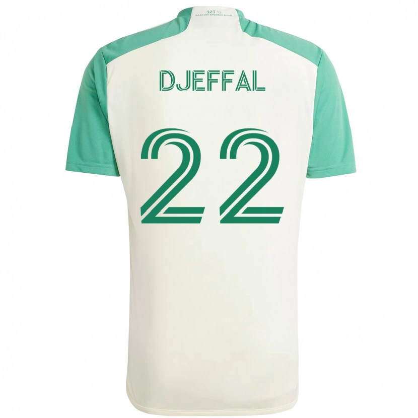Danxen Heren Sofiane Djeffal #22 Wit Groen Uitshirt Uittenue 2025/26 T-Shirt