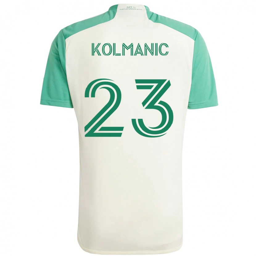 Danxen Heren Žan Kolmanič #23 Wit Groen Uitshirt Uittenue 2025/26 T-Shirt