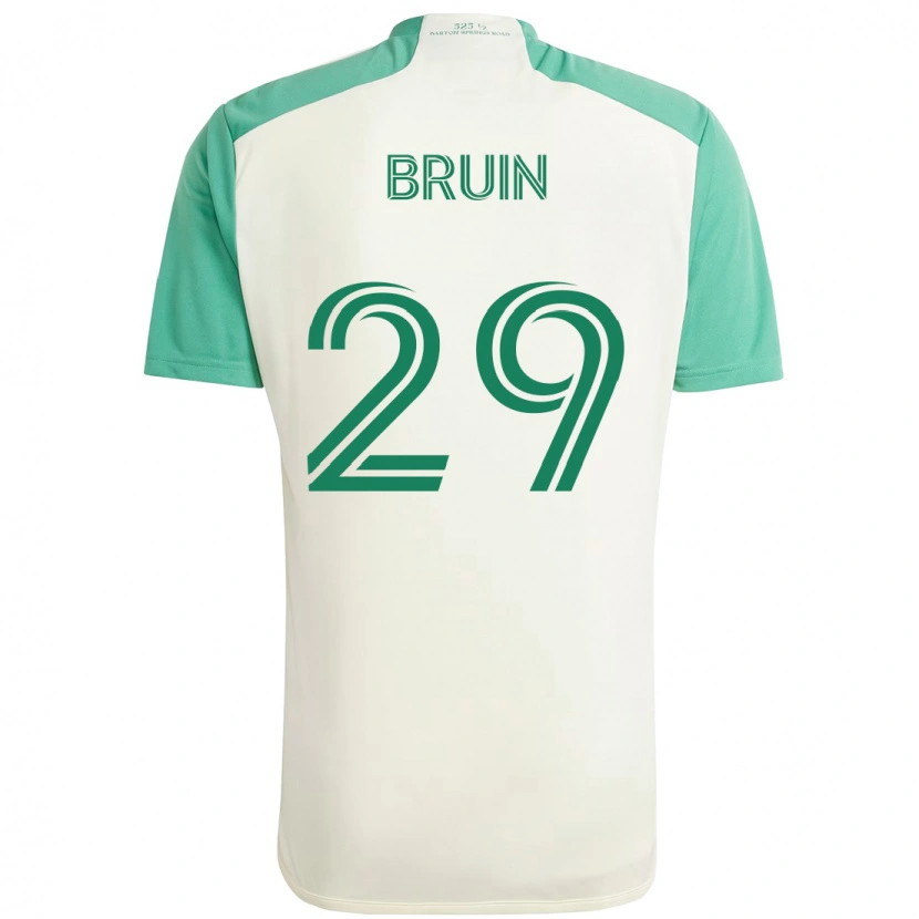 Danxen Heren Will Bruin #29 Wit Groen Uitshirt Uittenue 2025/26 T-Shirt