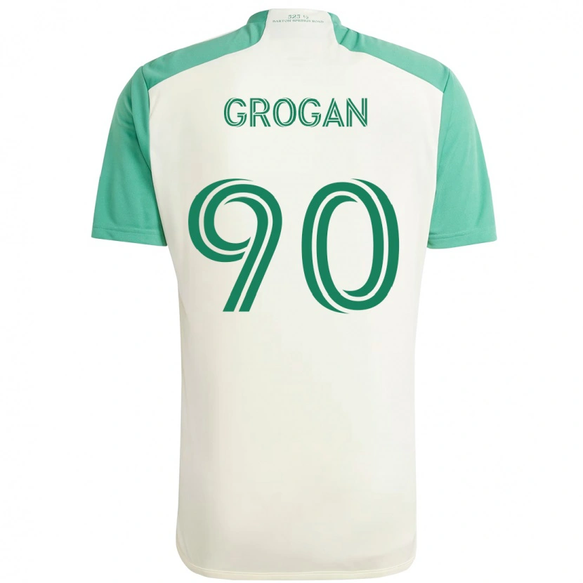 Danxen Heren Peter Grogan #90 Wit Groen Uitshirt Uittenue 2025/26 T-Shirt