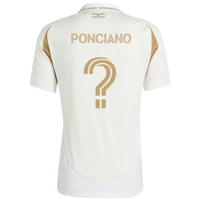 Danxen Heren Emir Ponciano #0 Wit Bruin Uitshirt Uittenue 2025/26 T-Shirt