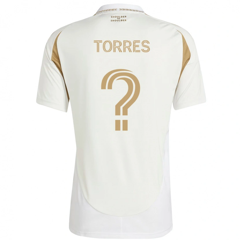 Danxen Heren Lisandro Torres #0 Wit Bruin Uitshirt Uittenue 2025/26 T-Shirt