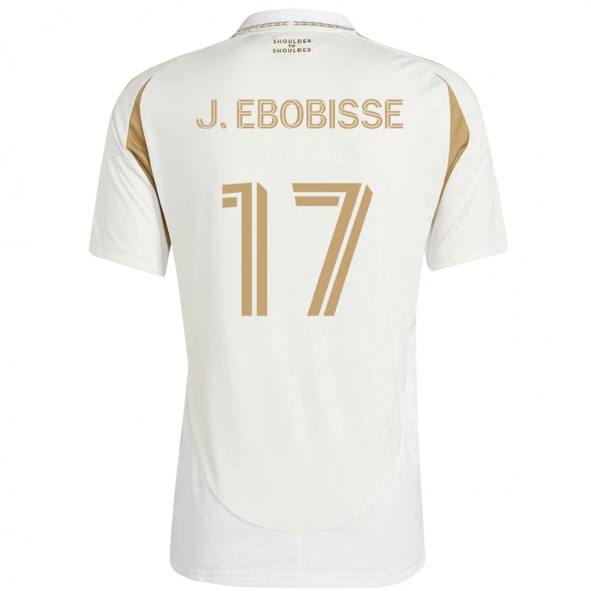 Danxen Heren Jeremy Ebobisse #17 Wit Bruin Uitshirt Uittenue 2025/26 T-Shirt