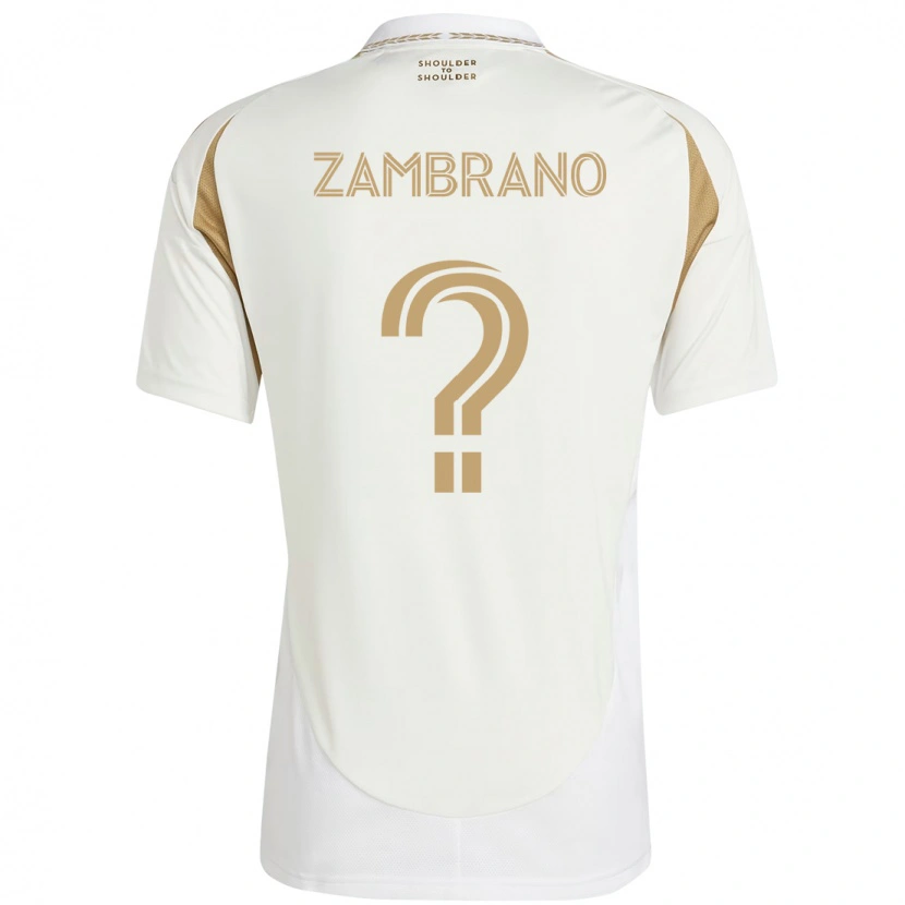 Danxen Heren Gavin Zambrano #0 Wit Bruin Uitshirt Uittenue 2025/26 T-Shirt