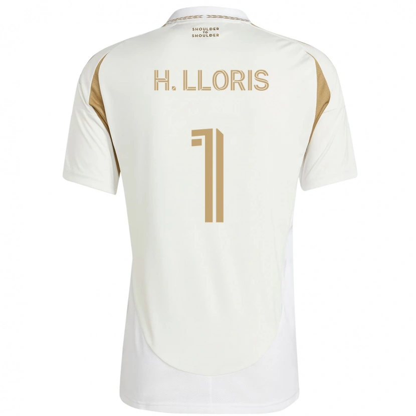 Danxen Heren Hugo Lloris #1 Wit Bruin Uitshirt Uittenue 2025/26 T-Shirt