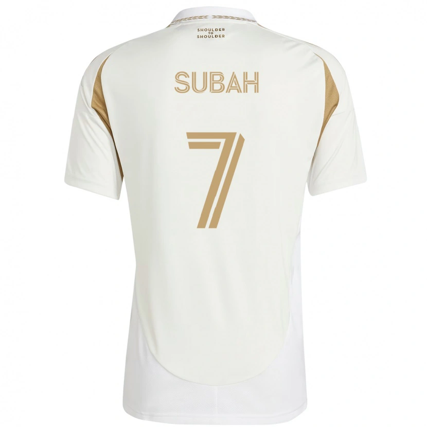 Danxen Heren Yekeson Subah #7 Wit Bruin Uitshirt Uittenue 2025/26 T-Shirt