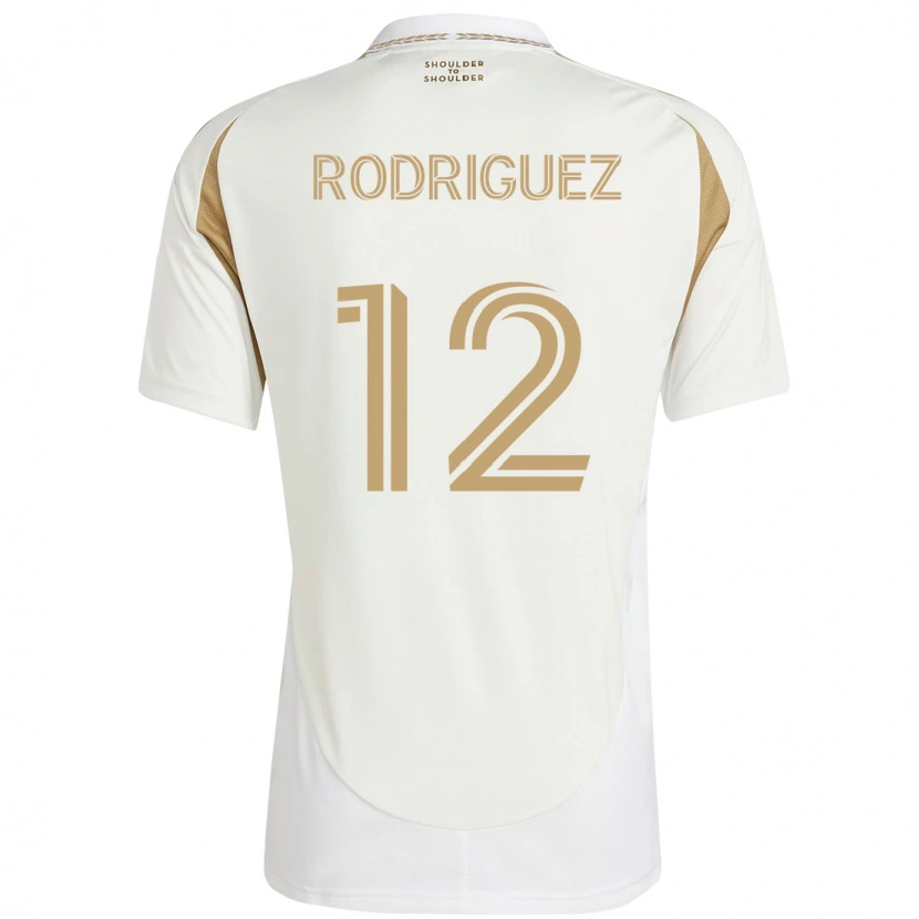 Danxen Heren Jeremi Rodriguez #12 Wit Bruin Uitshirt Uittenue 2025/26 T-Shirt